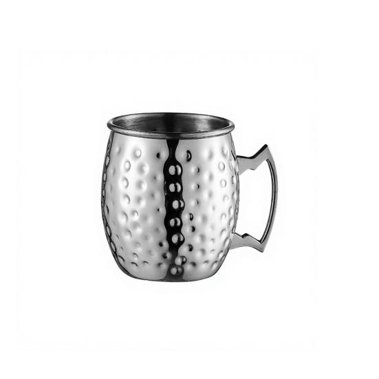 Miedziana Platerowana Kubek Moscow Mule z Młotkowanej Stali Nierdzewnej Kieliszek Koktajlowy z Podwójnymi Ściankami Izolacją Próżniową Metalowe Szklanki Barowe do Domu