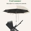 Cărucior Bebeluși Pliabil Umbrelă Protecție Sol UV Ploaie Parasolar Reglabil 360 Grade Copertină Universală Cărucior Copil