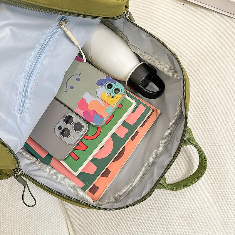 Rucsac Culoare Solidă Geantă Multifuncțională pentru Femei Geantă de Mână cu Capacitate Mare pentru Studenți Geantă de Umăr