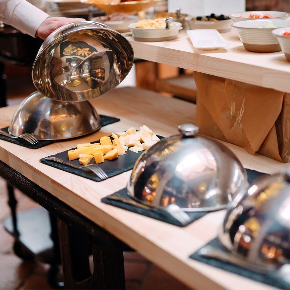 Tray with a Shade Lid Steel Plate Serving Platter 26cm