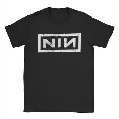 NIN Retro Logo Nine Inch Nails T-shirt Męski Modny T-shirt Bawełniany T-shirt Okrągły Dekolt Krótki Rękaw T-shirty Pomysł Na Prezent Ubrania