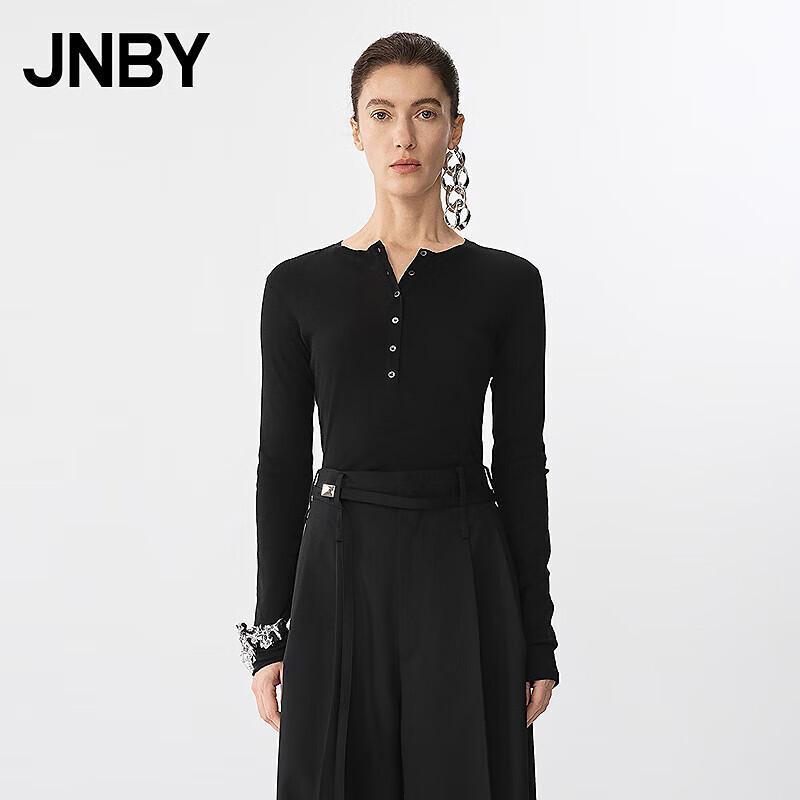 JNBY Cotton Long Sleeve Henley T-Shirt S