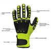 Cut Resistant Safety Work Glove Anti Vibration Anti Impact Oil-Proof Protective With Nitrile Dipped Palm Glove For Working