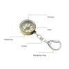 Outdoor Camping Pocket Compass Keychain Zinc Alloy Pocket Compass With Keyring Portable Navigation Tools Travel Gift