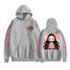 Adult Men's Plus Velvet Hooded Sweatshirt Anime Demon Slayer Nezuko Print Couple Style Autumn and Winter Long Sleeve Pullover