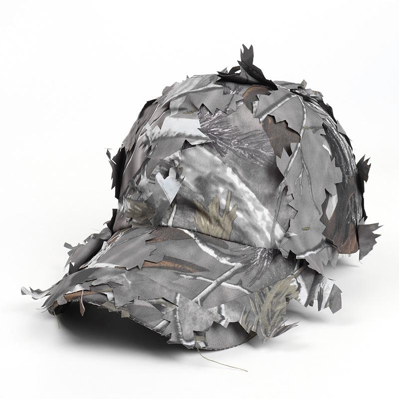 Bionic Camouflage Baseball Cap Outdoor Jungle Training Sun Hat Curved Brim Soft Crown American Style Casual Cap 54-61cm белый