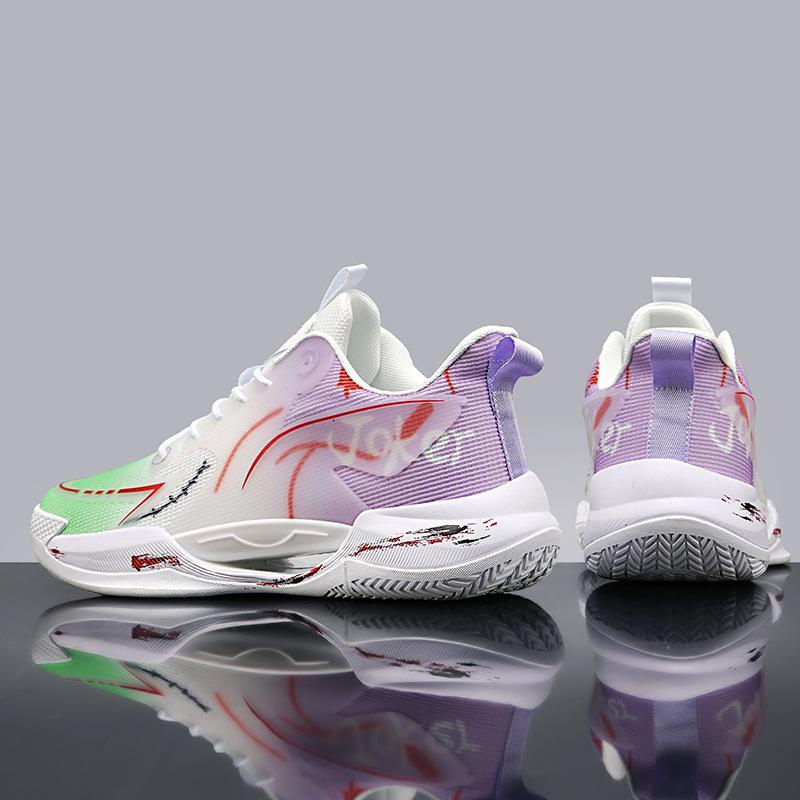Luminous basketball shoes men's and women's combat boots rubber sole mesh middle school students teenagers middle school children sports shoes