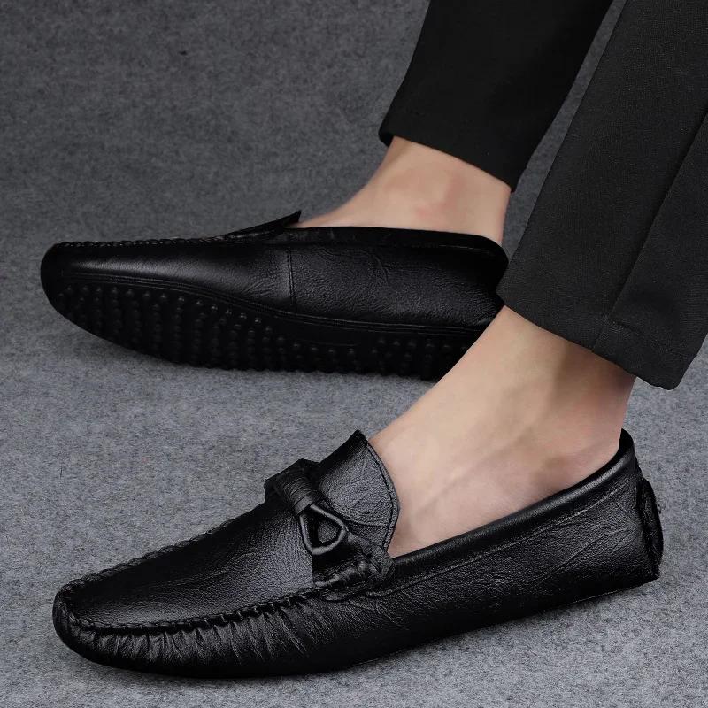 Pánské boty Ležérní Značka Letní Pánské Mokasíny Kožené Mokasíny Pohodlné Večerní Šaty Lodní boty Pánské Nazouvací boty Business Gentleman