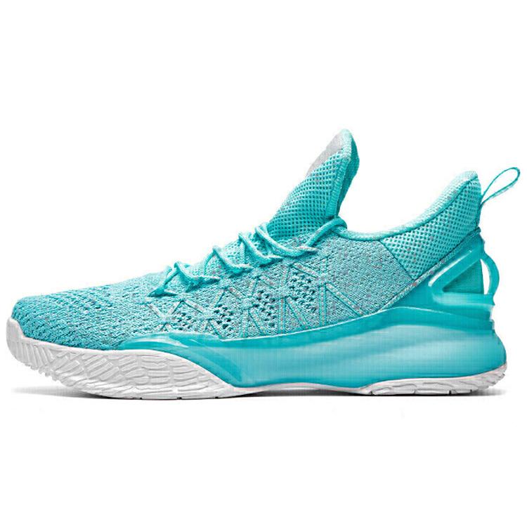 New Anta Light Cavalry 3 Cushioning Anti-Slip And Wear-Resistant Low-Top Basketball Shoes Men's Fluorescent Aqua Green 11821166-1