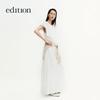 Edition Cotton Hemp Drawstring Knit Maxi Dress