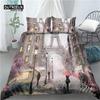 Luxury 3D Design Dreamy Paris Printed Style Home Use Living 2/3Pcs Gentle Quilt Cover Kit PillowCase Kids Sleep Bedding Kit Queen Size and King Size
