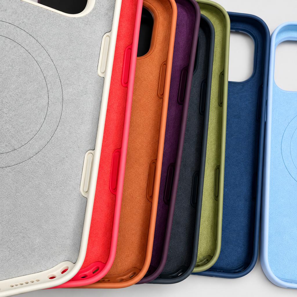 Capa Protetora Traseira Magnética de Silicone Líquido Original para IPhone 18 17 Pro Max Carregamento Sem Fio À Prova de Choque Anti-Arranhão