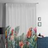 Summer Tropical Rainforest Plants Tulle Window Curtains for Bedroom Luxury Home Decor Drapes In Living Room Chiffon Panels