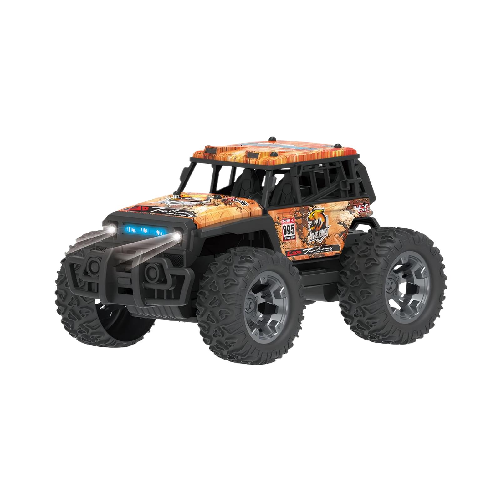 

RC Машинка со светодиодными огнями 2.4G Радиоуправляемые Машинки Багги Внедорожные Грузовики Игрушка для Мальчиков Детская Игрушка 1:20 жёлтый