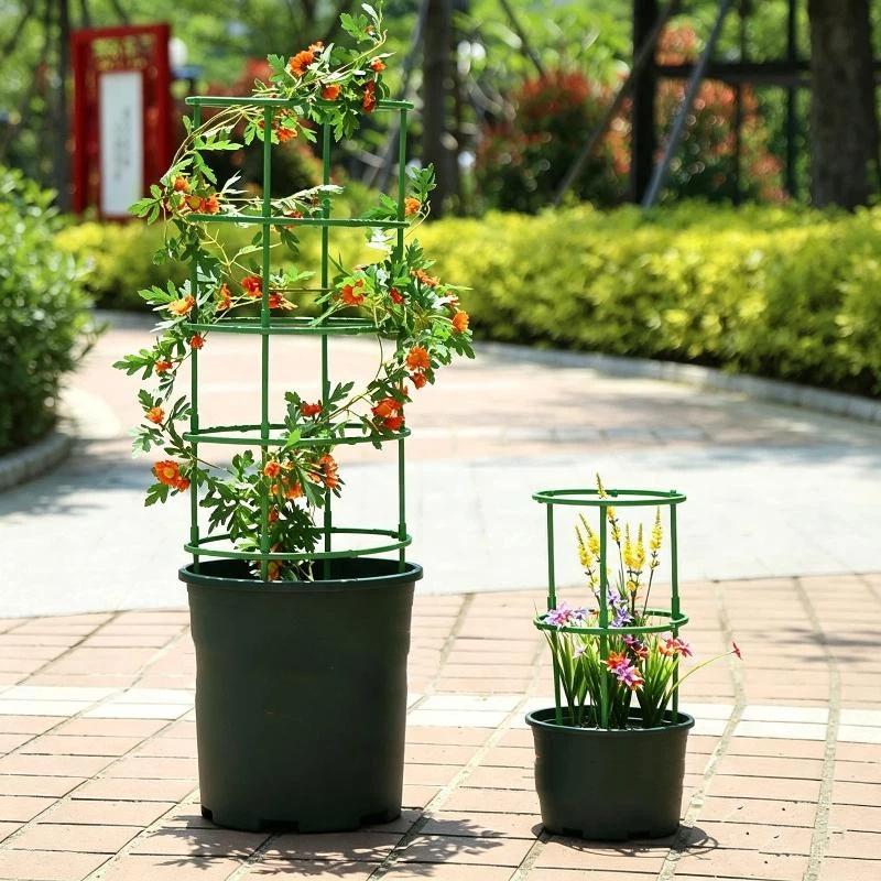 6/18/24 Pcs Adjustable Splicable Plant Support Cage For Indoor Outdoor Potted Climbing Plants