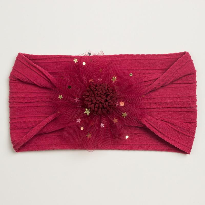 Summer New Girls' Hair Accessories, Baby Candy Color Flower Seamless Wide Headscarf, Baby Nylon Headband