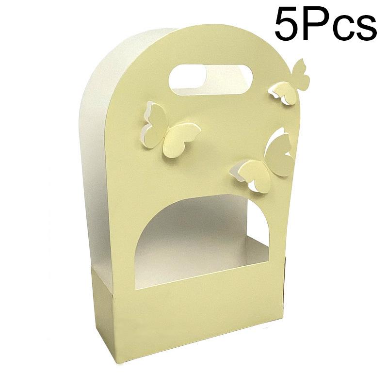 1pc Flower Packaging Oval Held Box Beautiful Home Decor Three-dimensional Cardboard Hollow Butterfly Birthday Gift