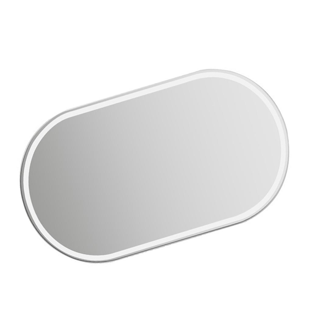 Car Sun Visor Makeup Mirror Stainless Steel Makeup Mirror for Car Visor Seatback Universal Self Adhesive Vanity Mirror