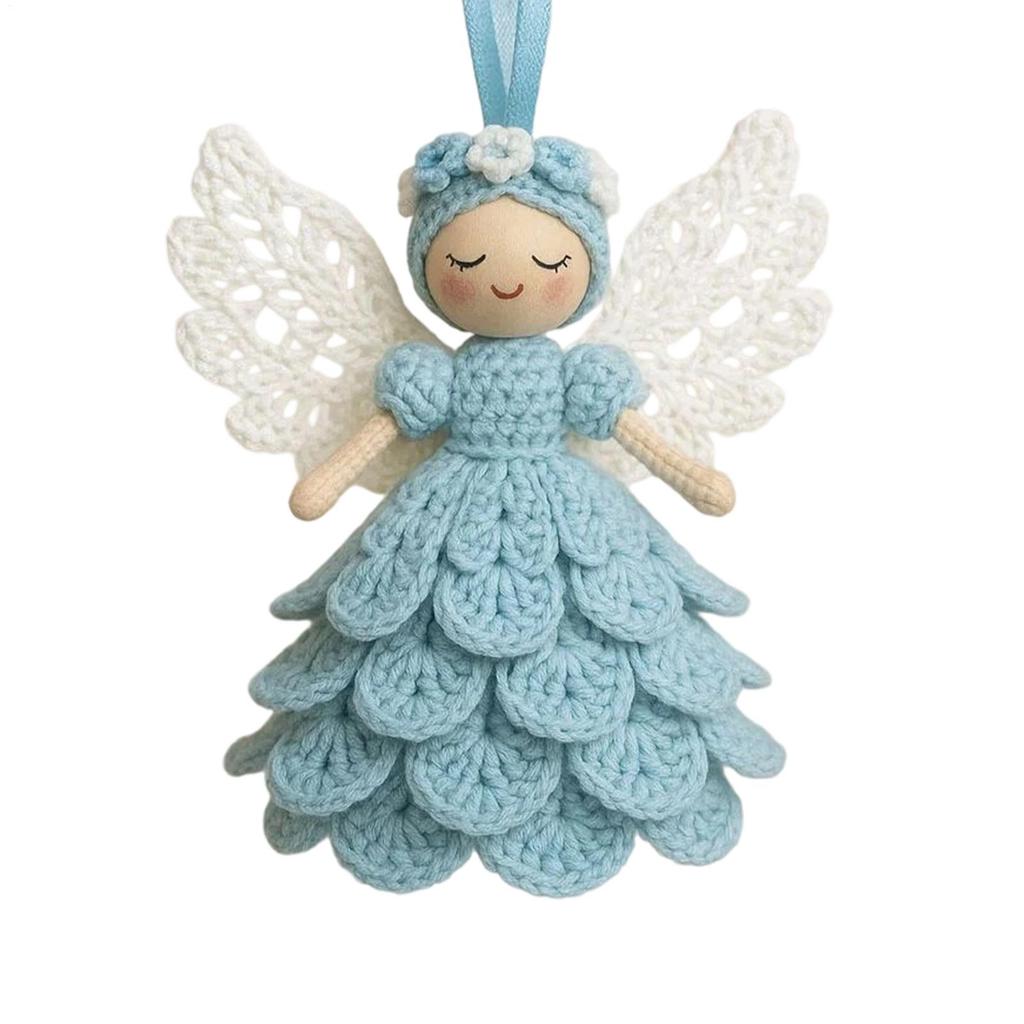 DIY Angel Hanging Decoration Crochet Set With Yarn For Beginners Crochet Handmade Set Christmas Tree Hanging Decoration