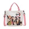 Anime Demon Slayer Canvas Crossbody Bag Cartoon Figures Print Shoulder Bags Fashion Minimalist Commuting Storage Handbag Gifts