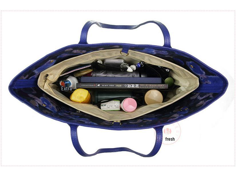 Waterproof Double-Layer Oxford Cloth Large Capacity Makeup Bag with Inner Storage