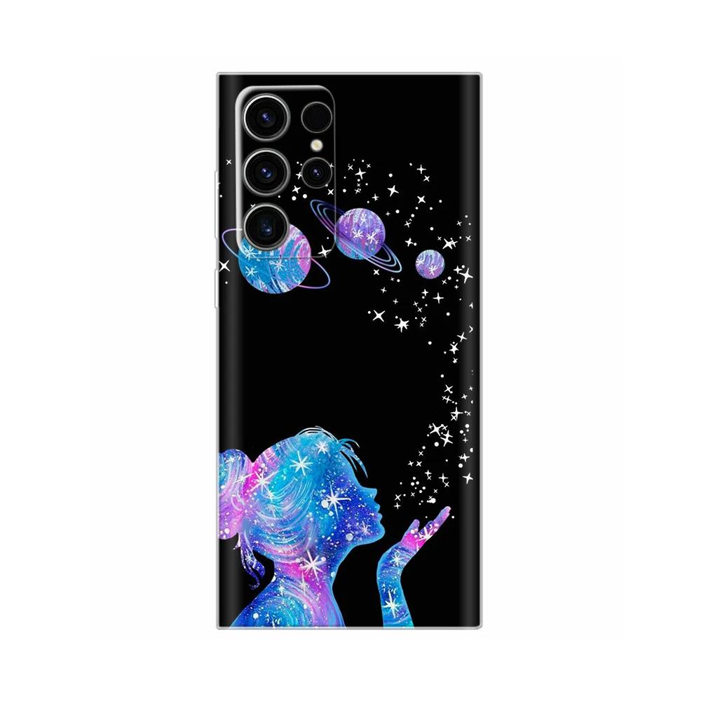 Case For Samsung Galaxy S24 Ultra Cute Heart Flower Cover Soft Silicone Case Protective Funda For Samsung S24 S24+ S 24 Plus Bag