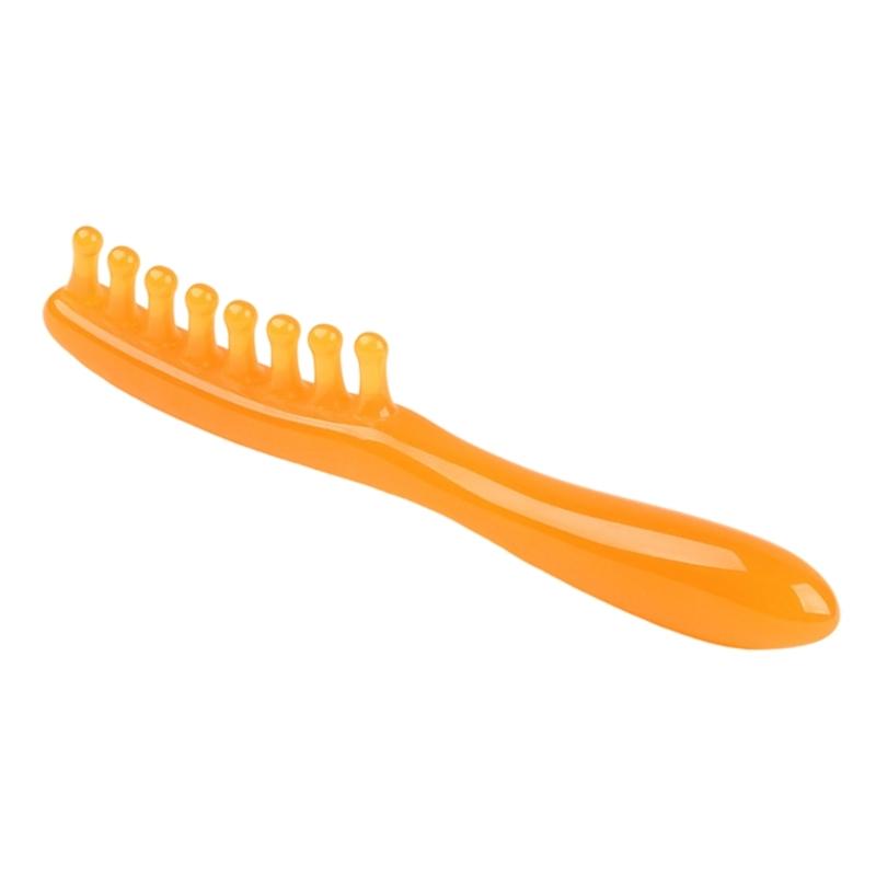 Resin Head Massage Brush Stimulates Meridians Promotes Circulation Comb For Head Neck Relaxation Lightweighted