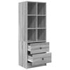 Highboard with Drawers Grey Sonoma 45.5 x 34 x 127 cm