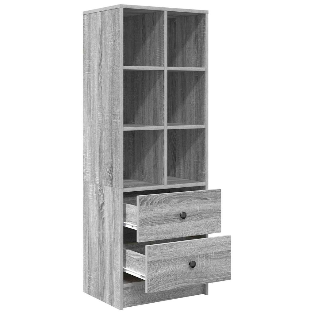 Highboard with Drawers Grey Sonoma 45.5 x 34 x 127 cm