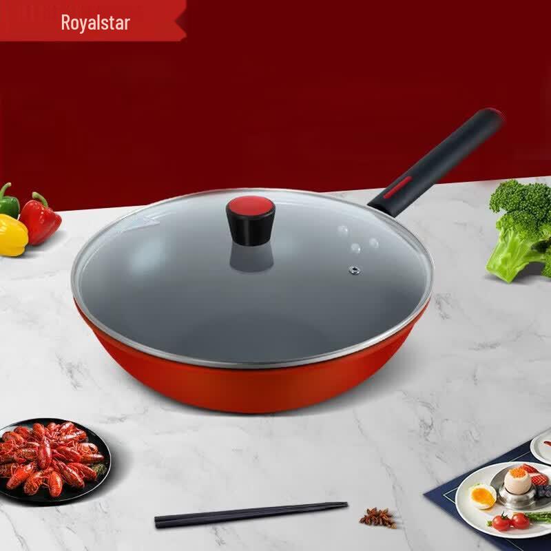 Royalstar 30cm Non-Stick Stir-fry Wok with Thickened Bottom