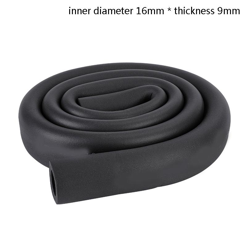 1.8M Sponge Rubber Pipe Black Waterproof Pipeline Holder Thermal Insulation Tubular Protective Sleeve For Air Conditioning
