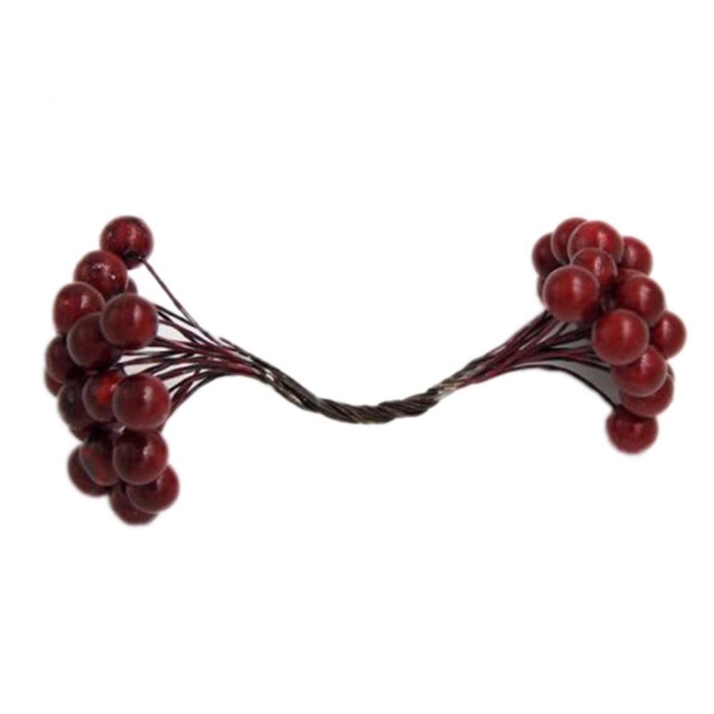 40Pcs On 1 Bunch Emulated Artificial Berries Lifelike Fake Fruit Food Home Decor MIT