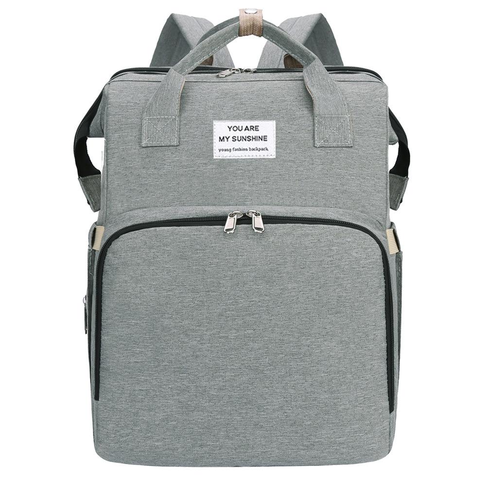 Portable folding crib, mommy bag, multi-functional, light and large-capacity leisure, double shoulder mother and baby bag.