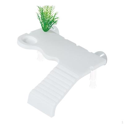 Decorative Floating Turtle And Reptile Ramp with Suction Cup Climbing Ladder for Aquarium