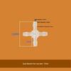 Pagoda Silicone Hose Four-Way Connector - Small Cross-Shaped, Quick Connect Water Splitter, PP Plastic.