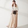 Enot Extra Wide Beige Long Skirt