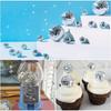 12Pcs Disco Ball Glass Silver Christmas Decoration for Disco Carnival Theme Music Party Cake Decor Sparkling Christmas Tree Gift