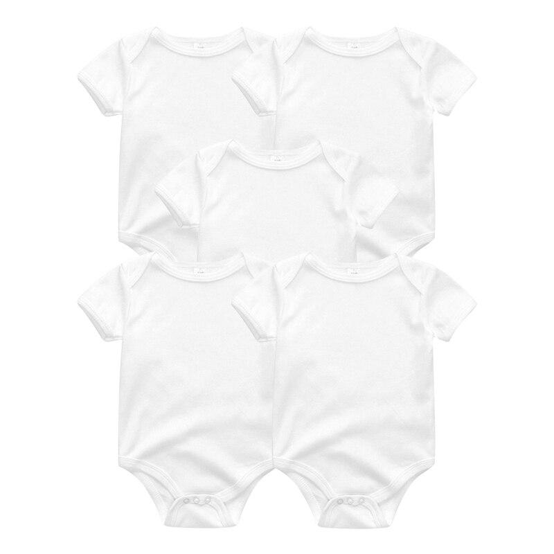 

5 шт./лот, боди для новорожденных, детская одежда с короткими рукавами, детские комбинезоны с круглым вырезом 3M