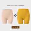 Flarixa 2 buc. Pantaloni de siguranță 3 în 1 Pantaloni scurți pentru femei, fără sudură, cu talie înaltă, lenjerie de corp pentru modelarea corpului, chiloți boxer din mătase de gheață de dimensiuni mari, subțiri