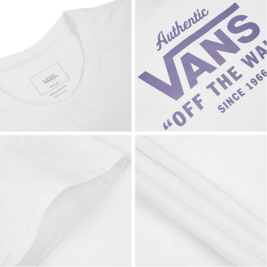 Vans T-shirt Unisex Bianco Girocollo Vestibilità Media Dritta VN0A54NAWHT