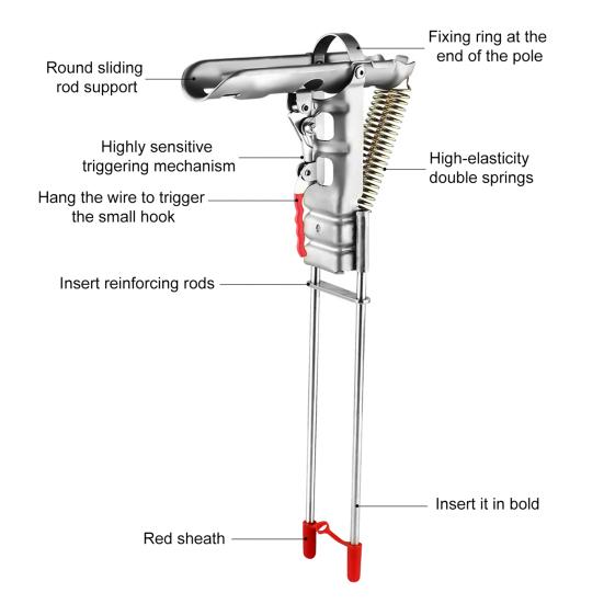 Automatic Fishing Rod Spring Loaded Fishing Holder Universal Adjustable Sensitivity Pole Stand Support Bracket