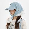 2025 Pastoral Lace Headscarf Women's Fashionable Plaid Triangular Duck Tongue Headscarf Hat Summer Travel Vacation Sun Hat