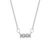 925 Sterling Silver Fashion Versatile Zircon Necklace Birthday Anniversary Party Gift Daily Wear