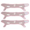 3PCS Face Slimmer Tape Ergonomic Breathable Soft Comfortable Reusable V Shape Face Slimming Bandage Pink