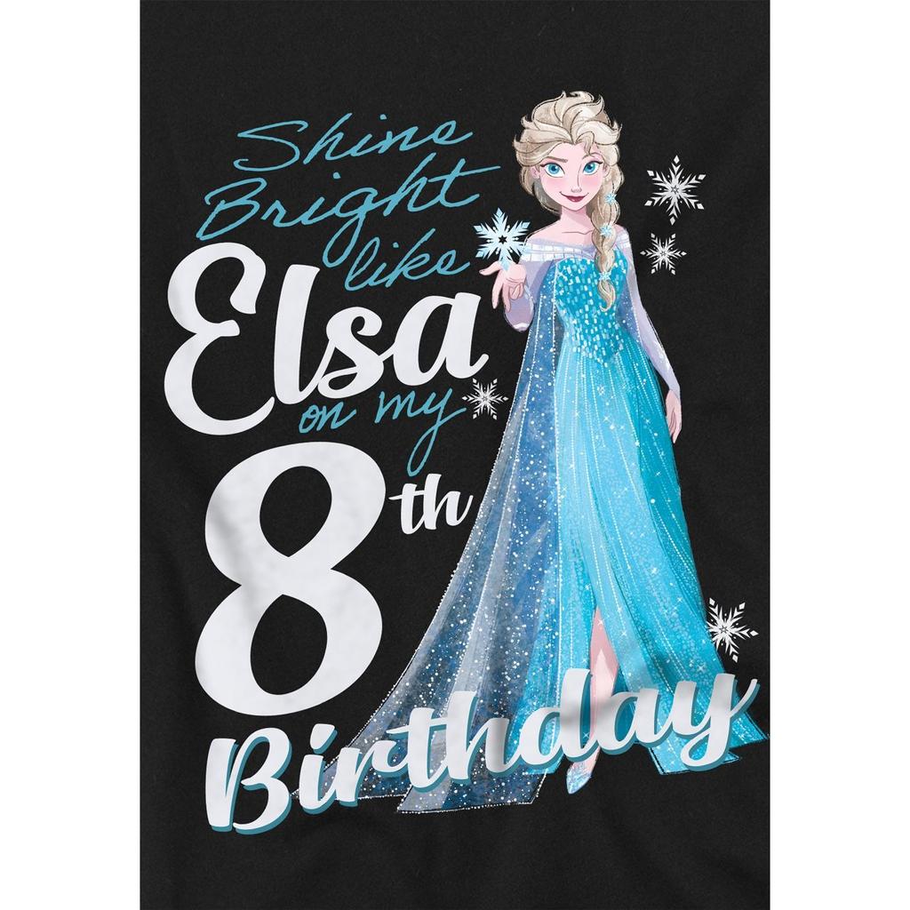 Frozen Childrens/Kids Bright Like Elsa 8th Birthday T-Shirt