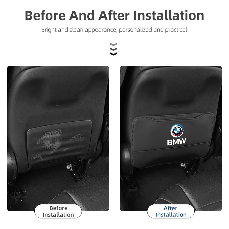 BAGD7 Car Sticker Car Seat Back Anti Kick Pad Child Anti-Scratch Protective Mat For BMW X1 X3 X5 X6 X7 E84 E83 F25 M3 E90 E91 E60 F15