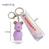 Crystal Bow Tie Bear Keychain Set