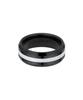 Begins [Unisex] Larin Black White Ceramic Wide Band Ring