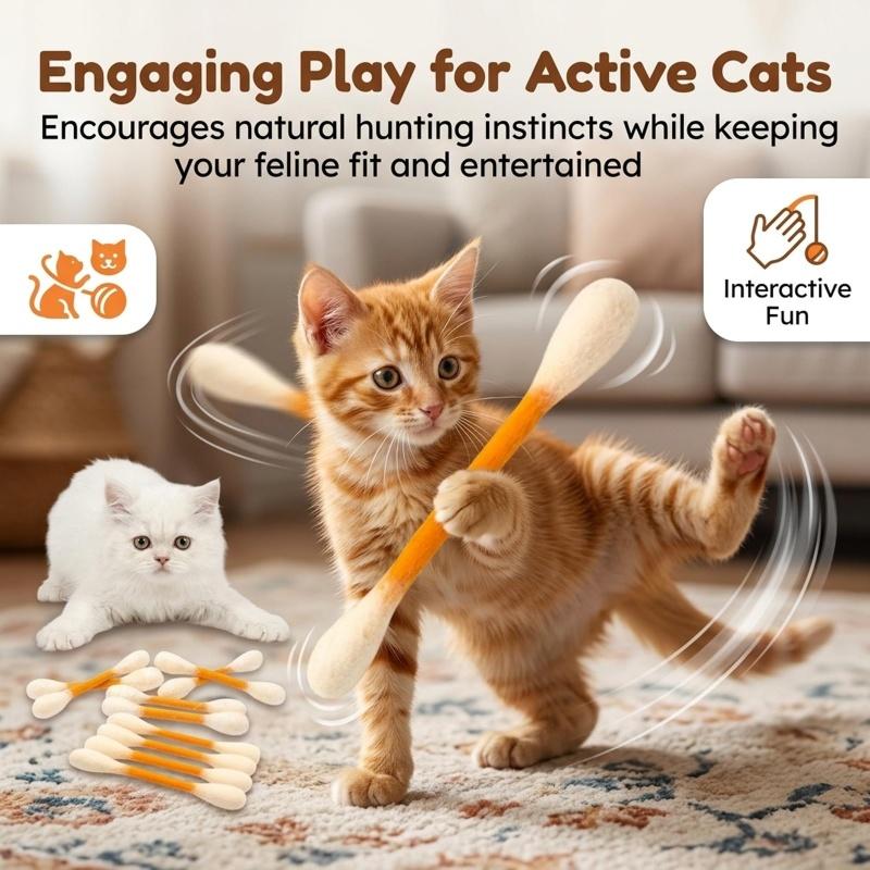 Catnip Cat Toy Extra Large Cotton Swab Plush Interactive Play For Cats And Kittens Ideal For Home Play Training Birthday Gift