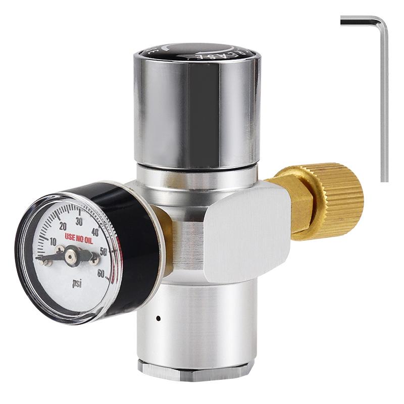 Beer Keg Co2 Charger,0-60PSI Mini Co2 Regulator,Portable Co2 Dispenser With Ball Lock Quick Disconnect For Home Brewing Beer Keg Charger